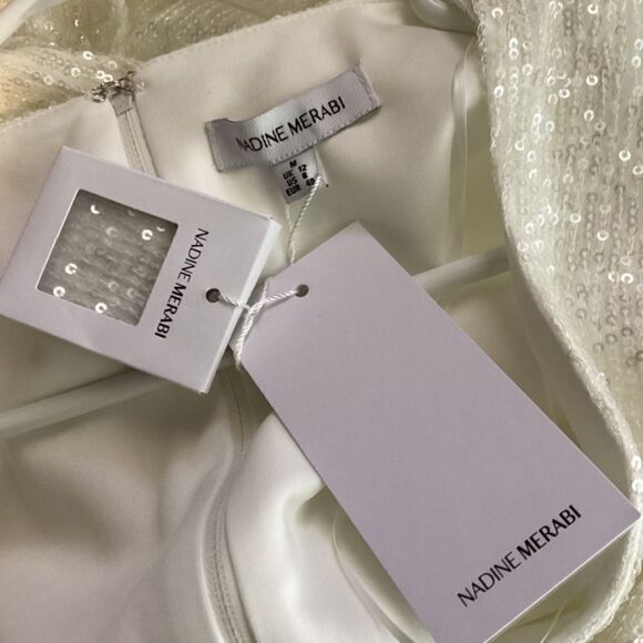 Nadine Merabi courtney white dress Size‎ Medium NWT - Picture 13 of 17